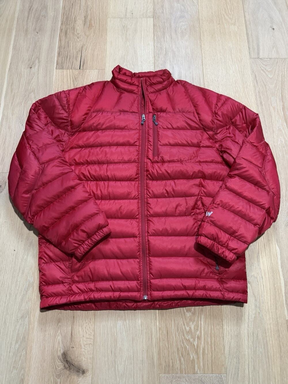 White Sierra Light Packable Jacket XXL Red Puffer Duck Down Men Outdoor Hiking